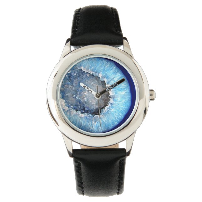 Falln Blue Crystal Geode Armbandsur (Framsida)