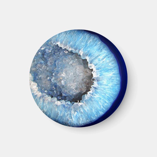 Falln Blue Crystal Geode Magnet (Framsidan)