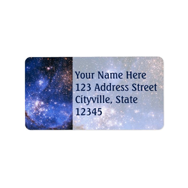 Falln Blue Embrionic Starfield Adressetikett (Framsidan)