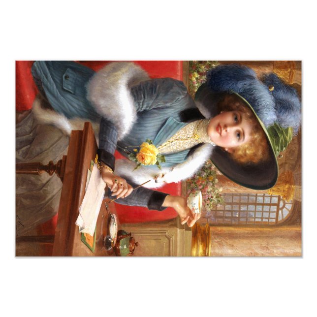 Falln Brev och Tea Fototryck (Framsidan)