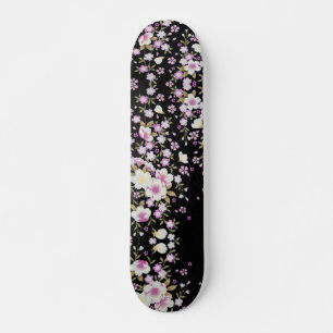 Falln Cascading Rosa Flowers Old School Skateboard Bräda 21,6 Cm