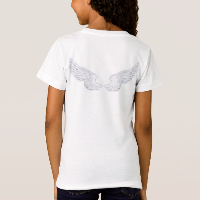 Falln Castiel Angel White Front and Back and Back T Shirt (Baksida)