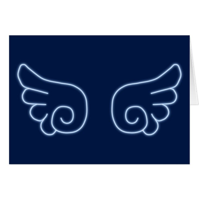 Falln Chibi Angel Vingar Hälsningskort (Framsidan Horizontal)