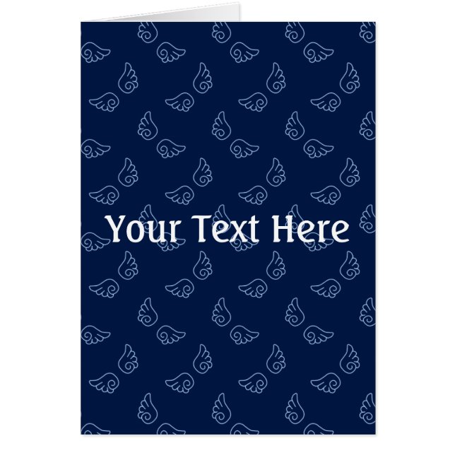 Falln Chibi Angel Vingar Hälsningskort (Framsidan)