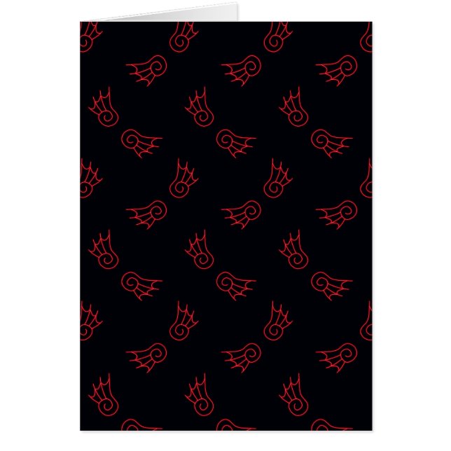 Falln Chibi Demon Vingar Hälsningskort (Framsidan)