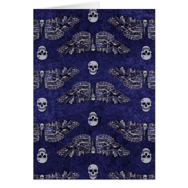 Falln Deathshead Moth och Döskallar Hälsningskort (Framsidan)