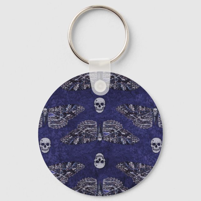 Falln Deathshead Moth och Döskallar Nyckelring (Framsida)