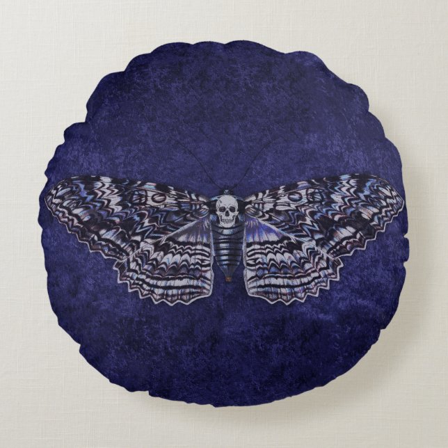 Falln Deathshead Moth Rund Kudde (Framsidan)