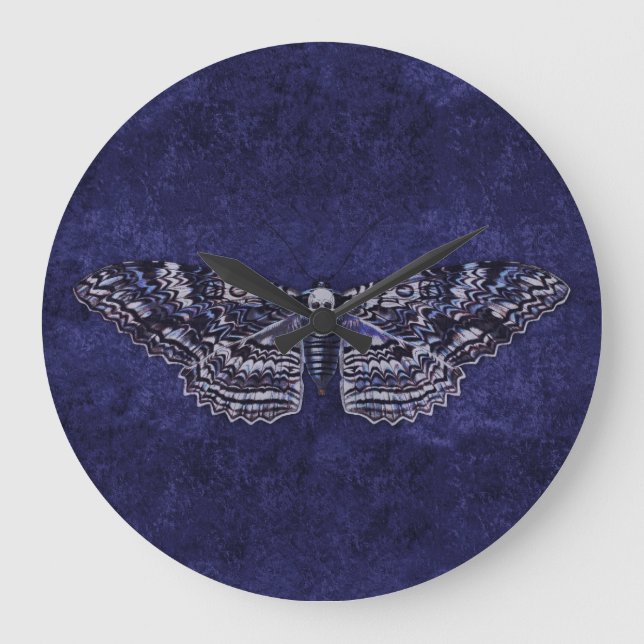 Falln Deathshead Moth Stor Klocka (Framsida)