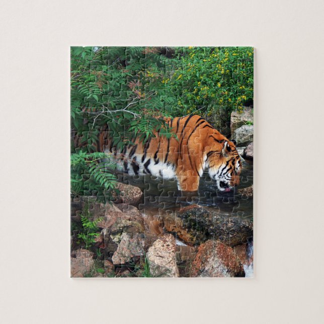 Falln Drinking Tiger Pussel (Vertikal)
