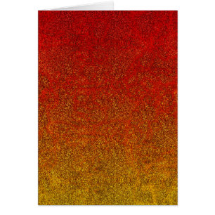 Falln Flame Glitter-övertoning Hälsningskort