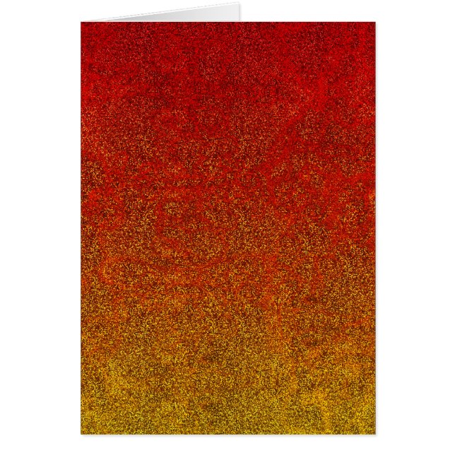 Falln Flame Glitter-övertoning Hälsningskort (Framsidan)