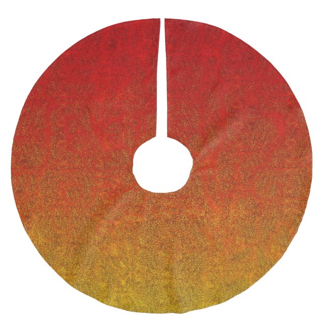 Falln Flame Glitter-övertoning Julgransmatta Borstad Polyester (Framsidan)