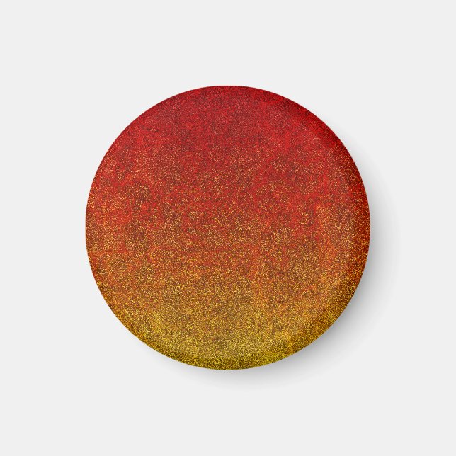 Falln Flame Glitter-övertoning Magnet (Framsidan)