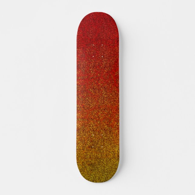 Falln Flamfärgad Glitter-övertoning Mini Skateboard Bräda 18,7 Cm (Framsida)