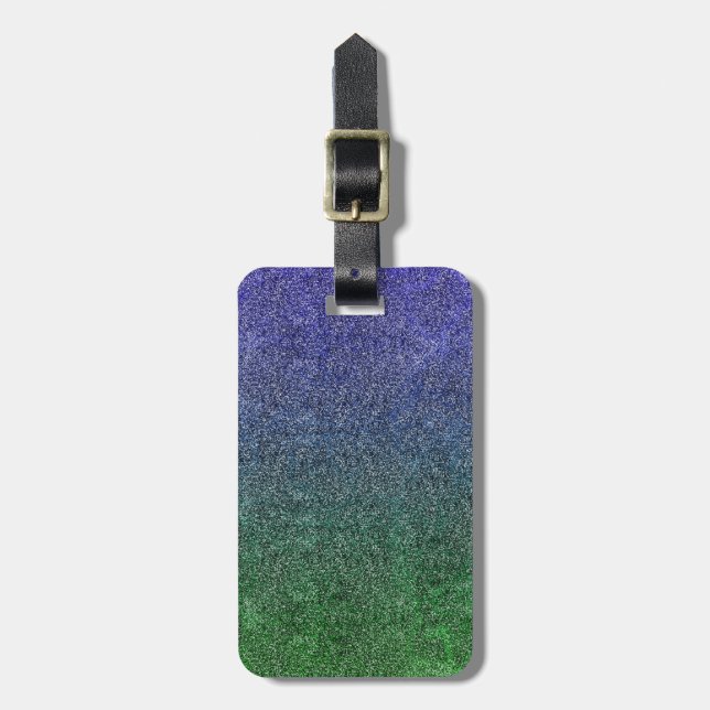 Falln Forest Nightfall Glitter Gradient Bagagebricka (Vertikal Framsida)