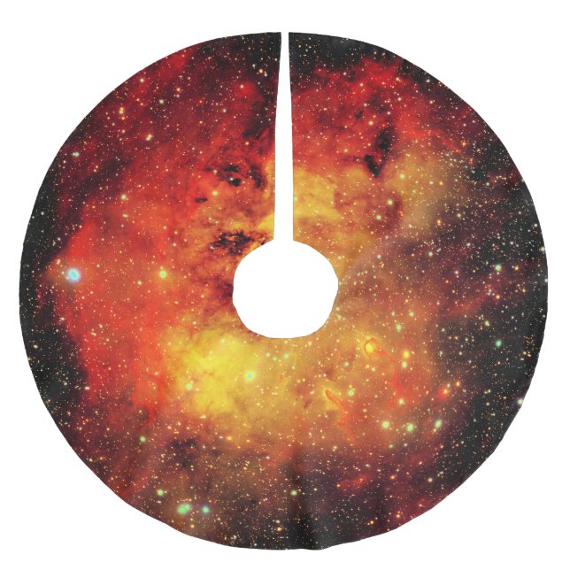 Falln Galaxy on Fire Julgransmatta Borstad Polyester (Framsidan)