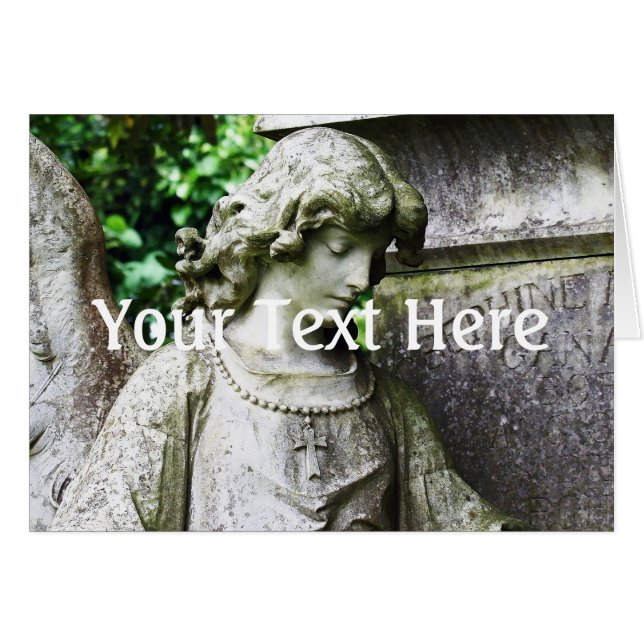 Falln Garden Angel Hälsningskort (Framsidan Horizontal)