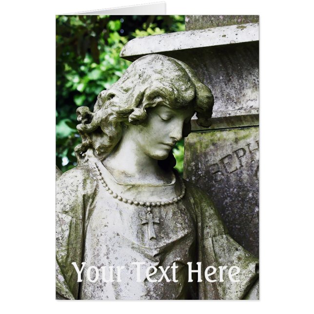 Falln Garden Angel Hälsningskort (Framsidan)