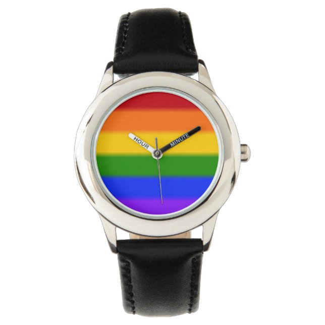 Falln Gay pride Flagga Armbandsur (Framsida)