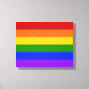 Falln Gay pride Flagga Canvastryck