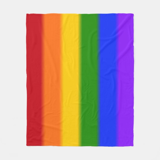 Falln Gay pride Flagga Fleecefilt (Framsidan)