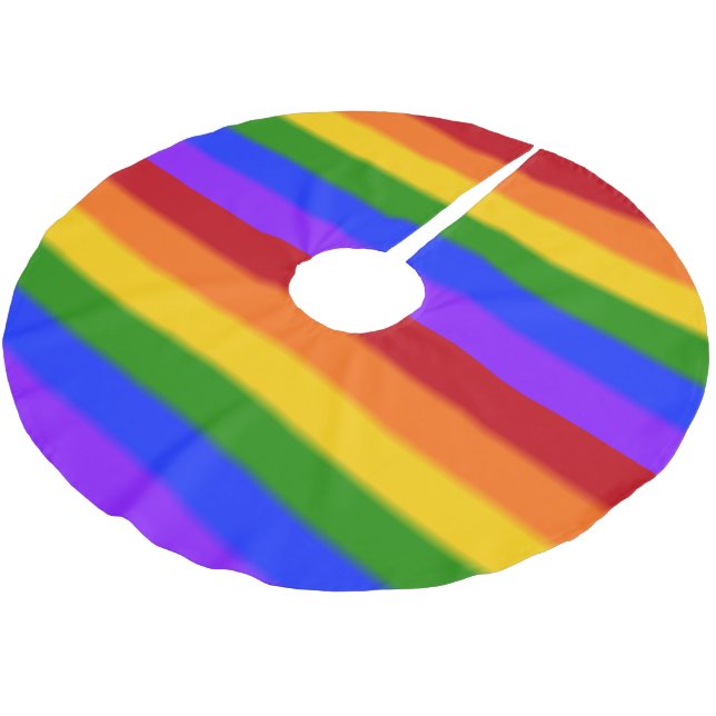 Falln Gay pride Flagga Julgransmatta Borstad Polyester (Vinklad)