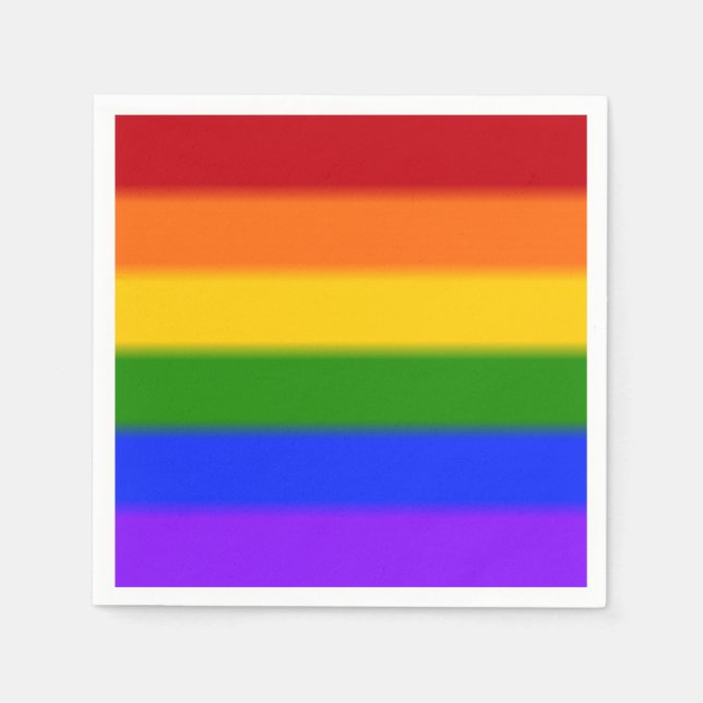 Falln Gay pride Flagga Pappersservett (Framsidan)