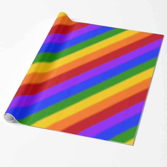 Falln Gay pride Flagga Presentpapper (Utrullad)