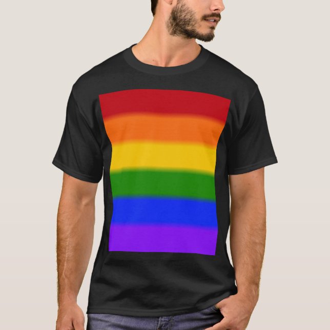 Falln Gay pride Flagga T-shirt (Framsida)