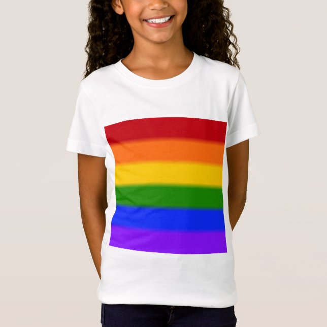 Falln Gay pride Flagga T-shirt (Framsida)