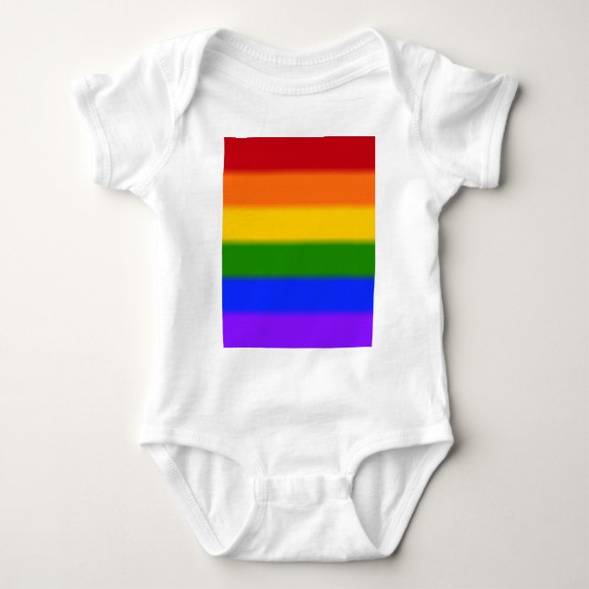 Falln Gay pride Flagga Tee (Framsida)