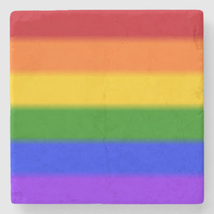 Falln Gay pride Flagga Underlägg Sten