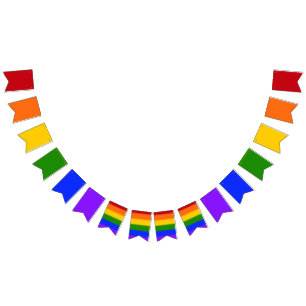 Falln gay prideflagga vimplar