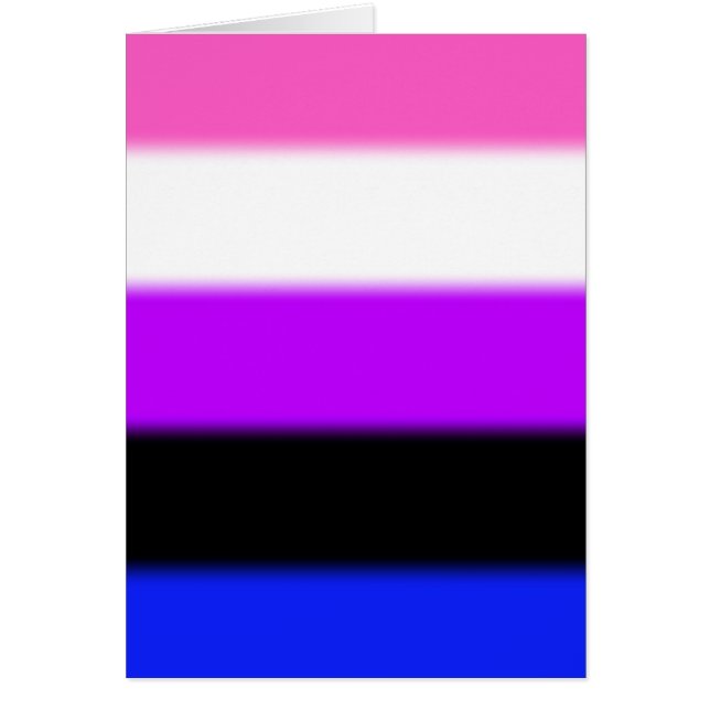 Falln Genderfluid Pride Flagga Hälsningskort (Framsidan)