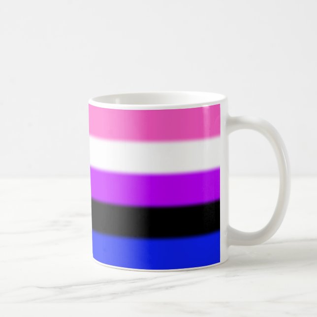 Falln Genderfluid Pride Flagga Kaffemugg (Höger)