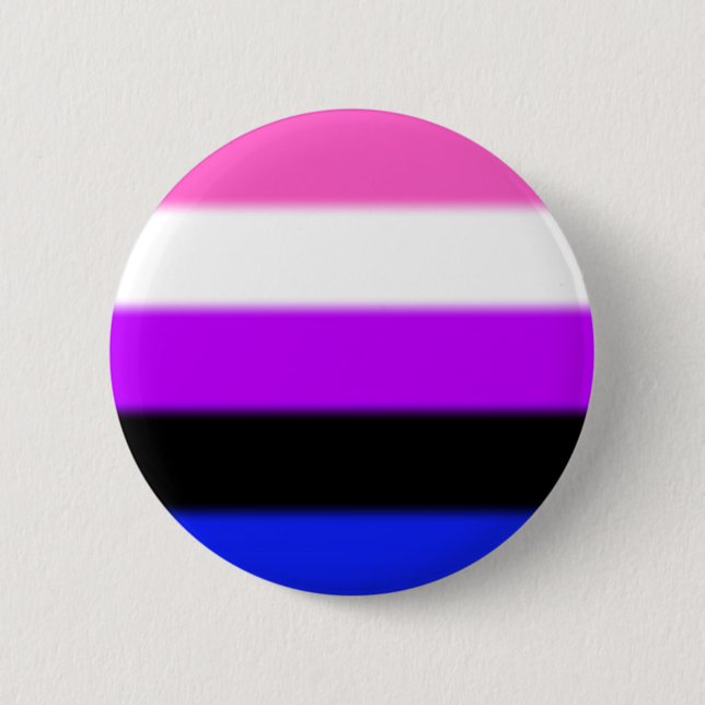 Falln Genderfluid Pride Flagga Knapp (Framsida)