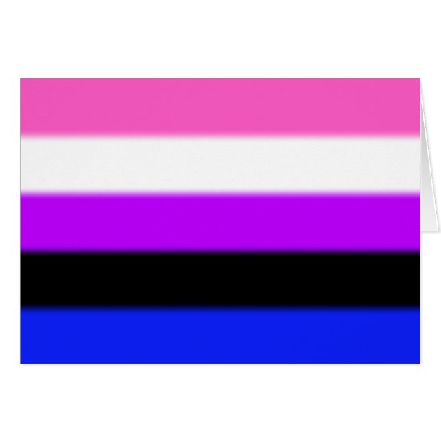 Falln Genderfluid Pride Flagga OBS Kort (Framsidan Horizontal)