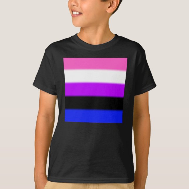 Falln Genderfluid Pride Flagga T-shirt (Framsida)
