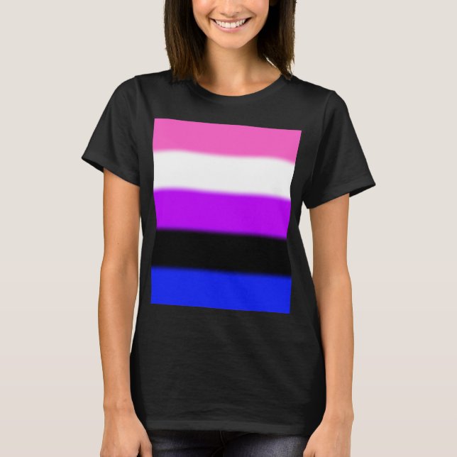 Falln Genderfluid Pride Flagga Tee Shirt (Framsida)