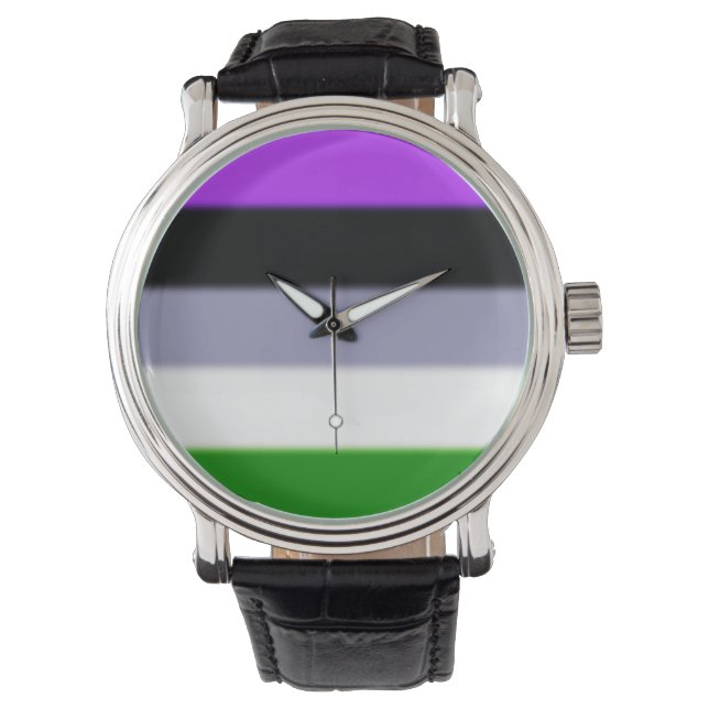 Falln Genderqueer Pride Flagga Armbandsur (Framsida)