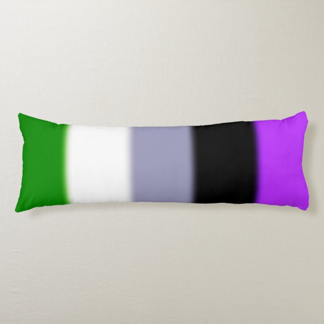 Falln Genderqueer Pride Flagga Kroppskudde (Framsidan)