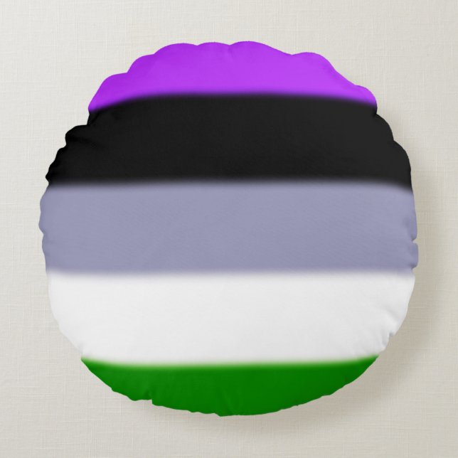 Falln Genderqueer Pride Flagga Rund Kudde (Framsidan)
