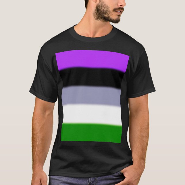 Falln Genderqueer Pride Flagga Tee Shirt (Framsida)