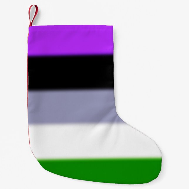 Falln Genderqueer prideflagga Liten Julstrumpa (Framsidan)