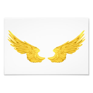 Falln Golden Angel Vingar Fototryck