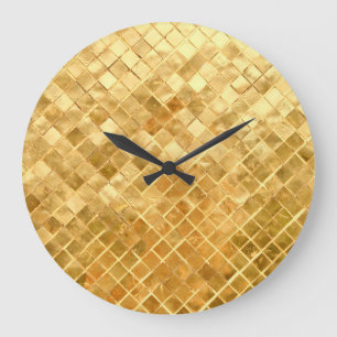 Falln Golden Checkerboard Stor Klocka