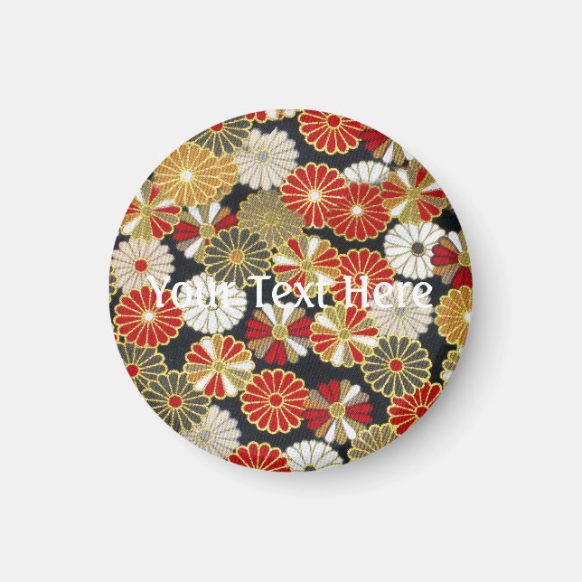 Falln Golden Chrysanthemums Magnet (Framsidan)