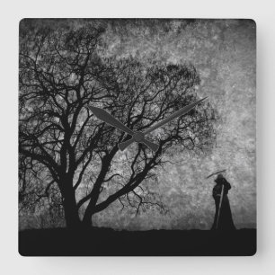 Falln Grim Reaper Art Boundaries between Fyrkantig Klocka
