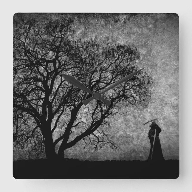 Falln Grim Reaper Art Boundaries between Fyrkantig Klocka (Framsida)